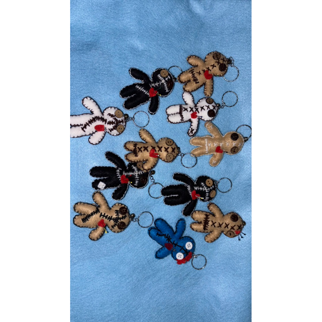 Gantungan Kunci Flanel Pocong | Gantungan Kunci Flanel Horor | Ganci Jepang | Ganci Motor | Gantunga