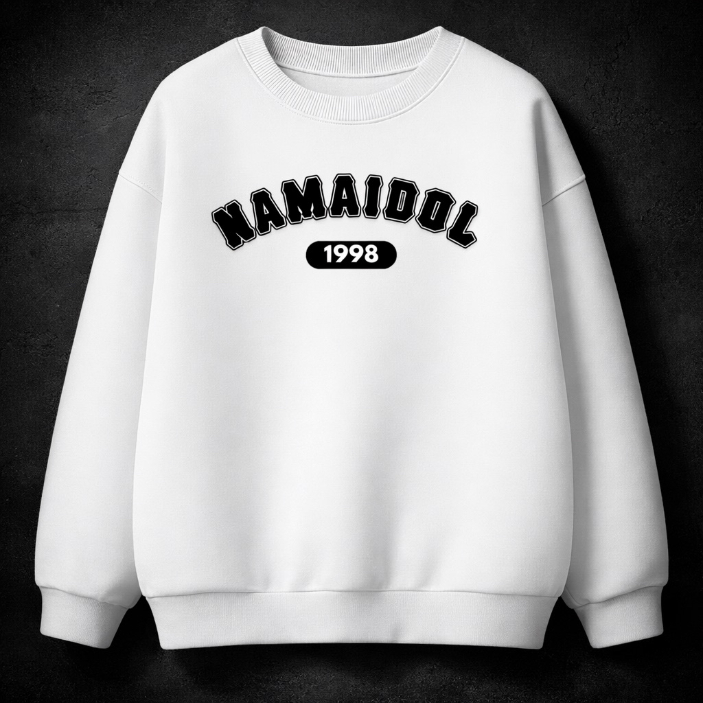 Sweater Custom KPOP Nama Idol Unisex Tulisan Bordir