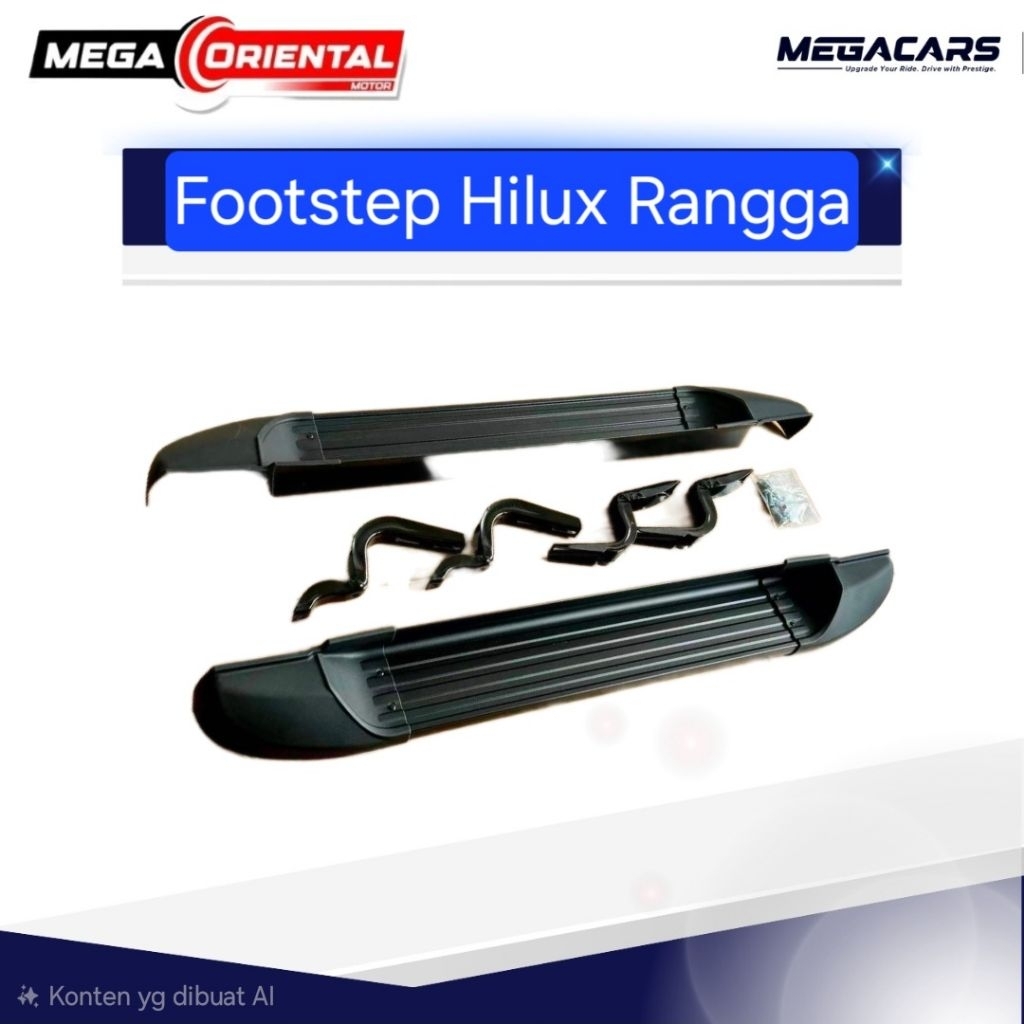 MegaCars Footstep / Foot Step Hilux Rangga - Running Board Pijakan Kaki Mobil Hilux Model Oem
