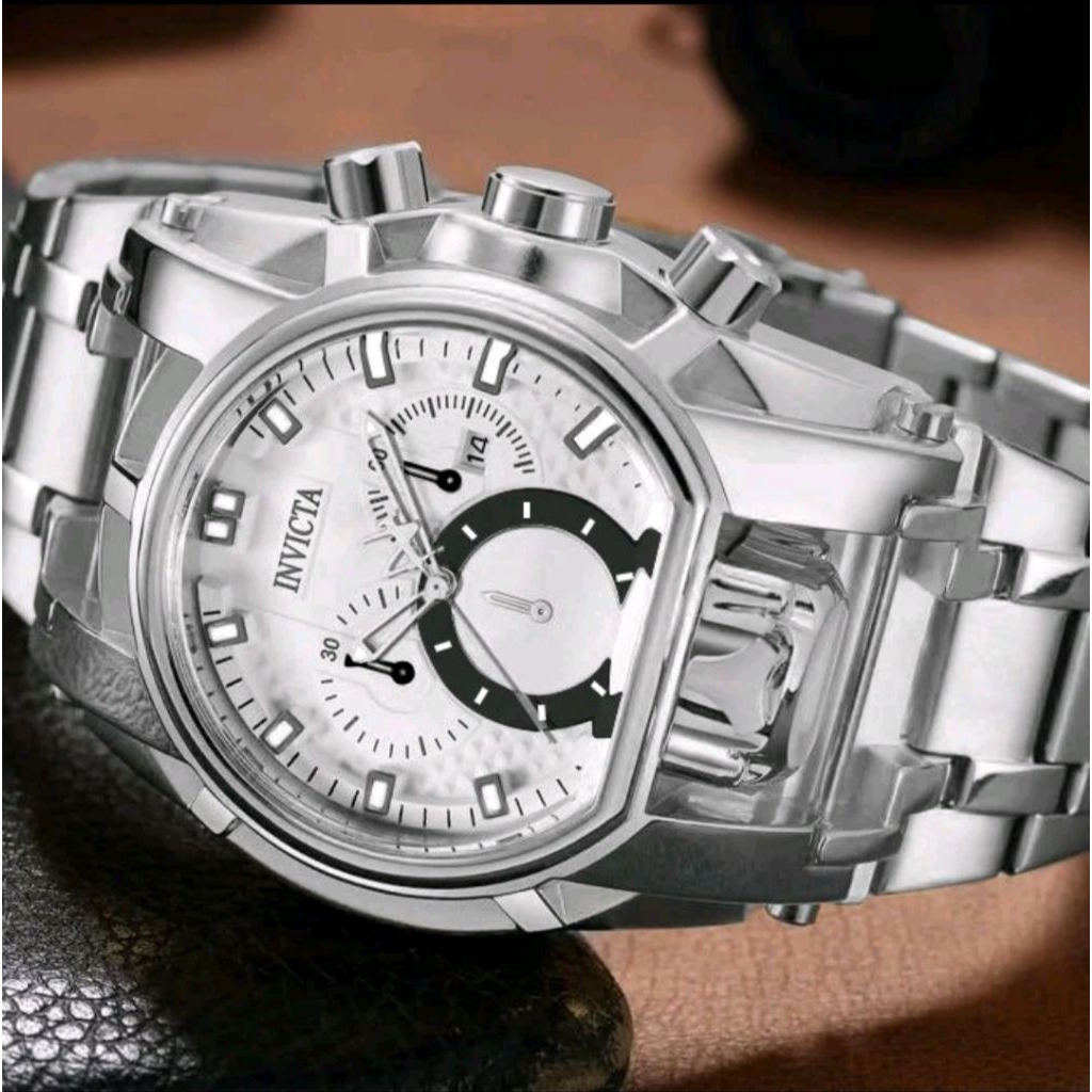 Jam Tangan Pria Invicta Bolt Zbuis 557 Original Analog Chrono Tggl Aktif Rantai stainless steel Wate