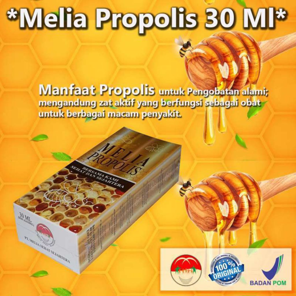 Melia Propolis 30ml Original – Herbal Tetes Propolis Melia 100% ORIGINAL  untuk Menjaga Daya Tahan T
