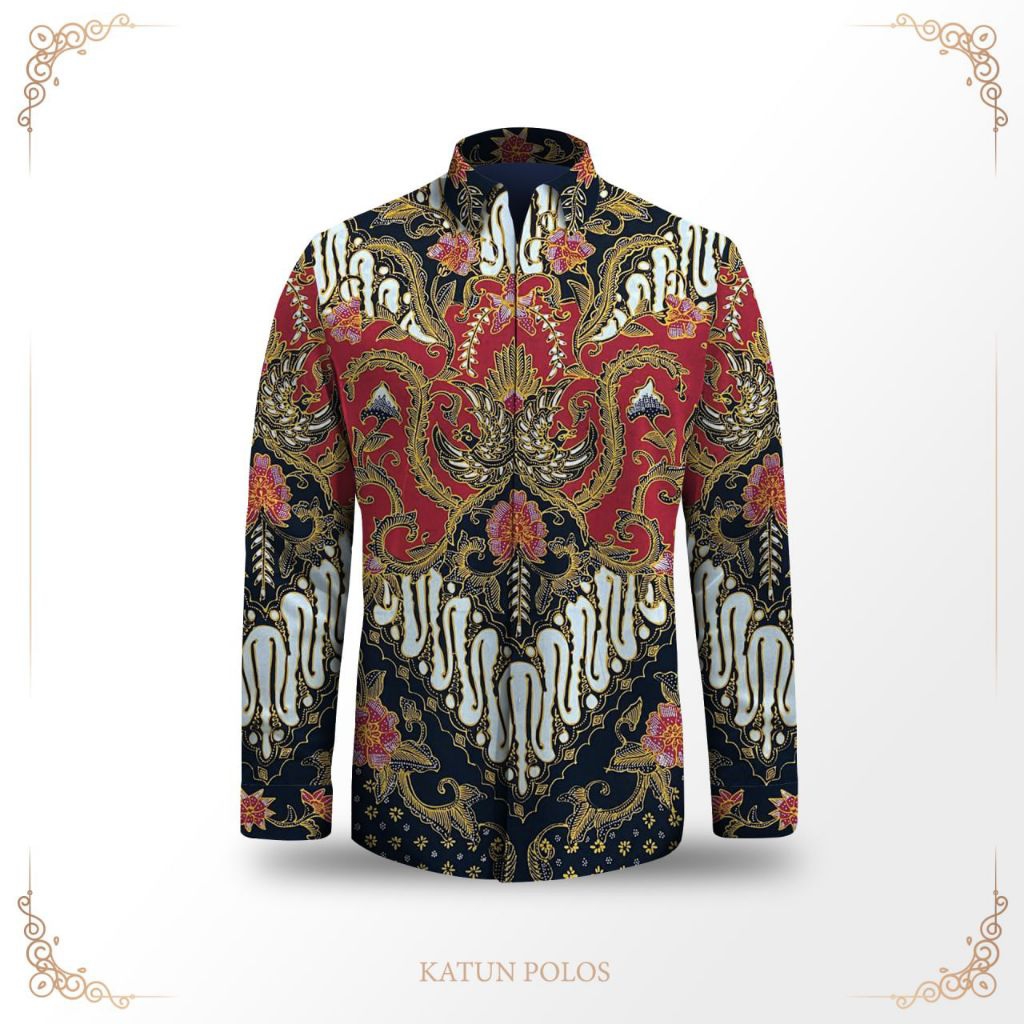 Bahan Batik Tulis Katun Asli Tulis Manual Pola Kemeja ktp05
