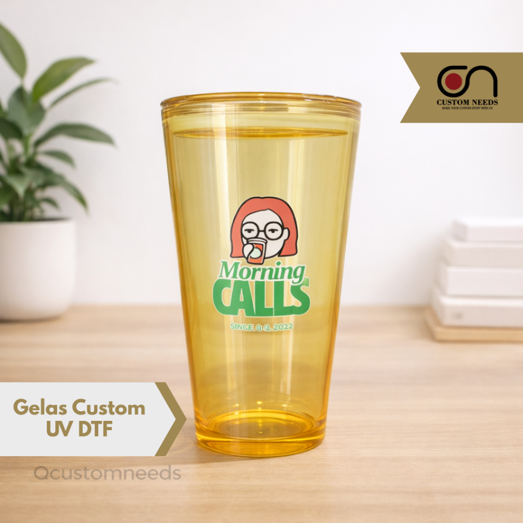 GELAS CUSTOM UV DTF BOTOL CUSTOM NAMA BOTOL KACA CUSTOM BM222 GELAS KACA CUSTOM