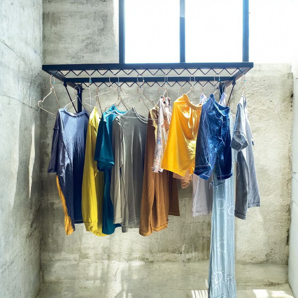 jemuran baju dinding lipat minimalis panjang 1,5 meter