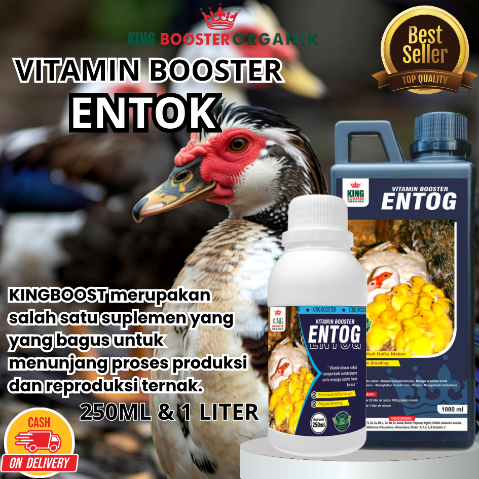 Vitamin ENTOG / ENTOK , Mempercepat Pertumbuhan, 250ml vitamin ternak entog