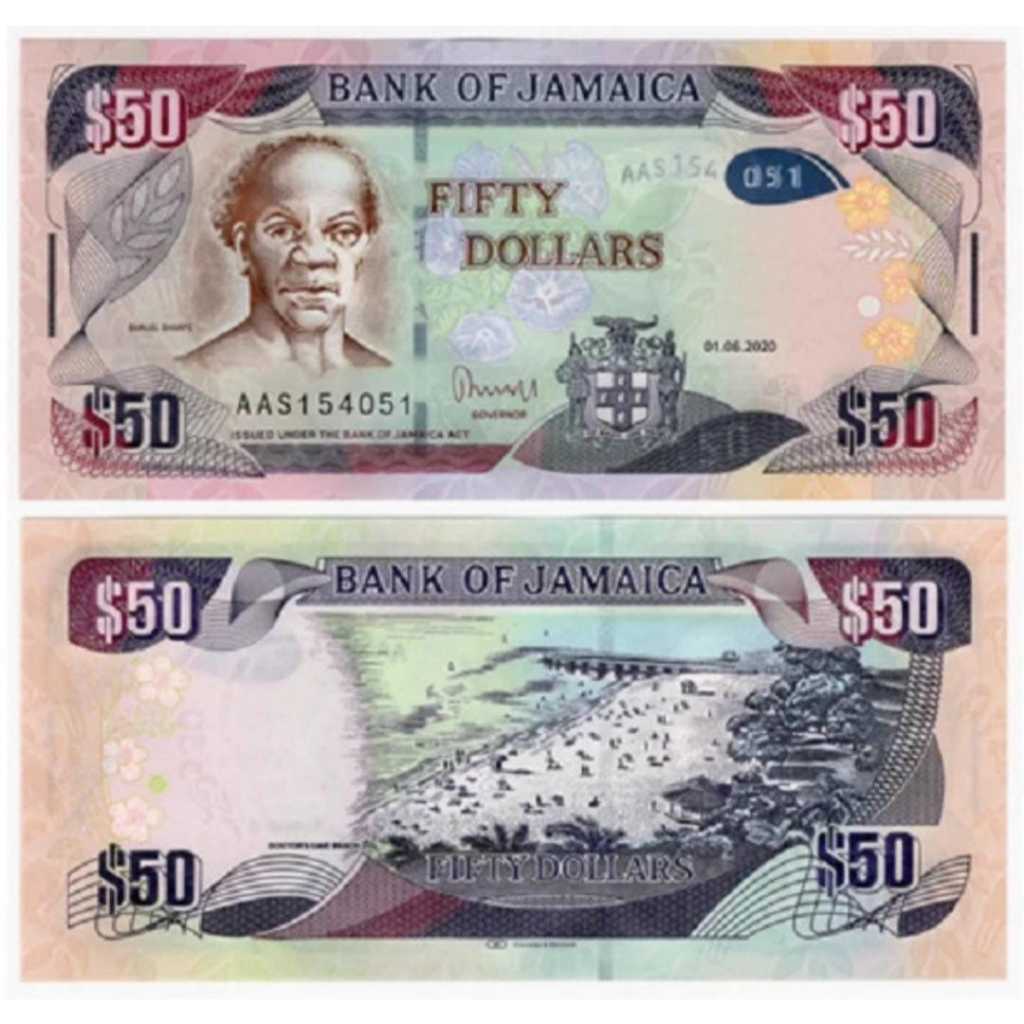 Jamaica 50 Dollar C010 UNC-Original -Gress