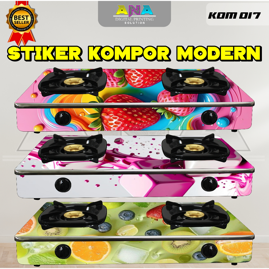 STIKER KOMPOR GAS MAGICOM -KOMPOR GAS MOTIF CERAH TAHAN LAMA BAHAN TEBAL / STIKER KOMPOR GAS - KOM 0