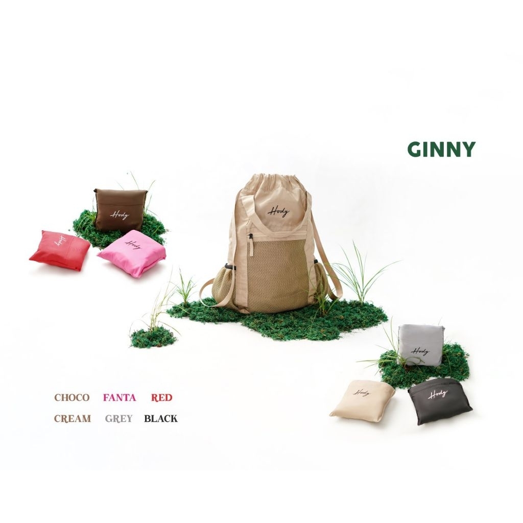 HODY TAS RANSEL LIPAT - GINNY BAG SERUT NYLON PREMIUM TERLARIS ORIGINAL ANTI AIR
