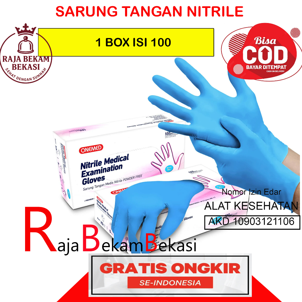 SARUNG TANGAN NITRILE / NITRILE GLOVES NITRILE BIRU