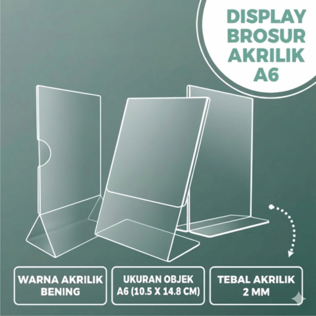 Akrilik / QRIS / Stand QRIS / Display Brosur / A6 / A5