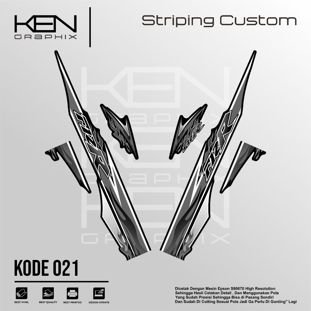 STICKER MOTOR YAMAHA FIZ R/DECAL FIZ R /DECAL VARIASI FIZ/KODE 021