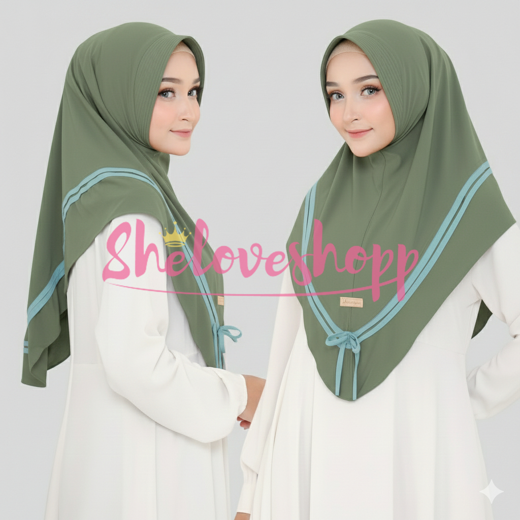 NSJ JILBAB KHIMAR AMELIA LIST PITA AIRYN PREMIUM ORIGINAL NSJ JILBAB INSTANT LIS AIRIS IRISH AL FAJR