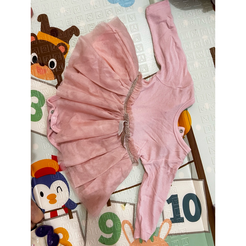 baju pesta bayi renda pink