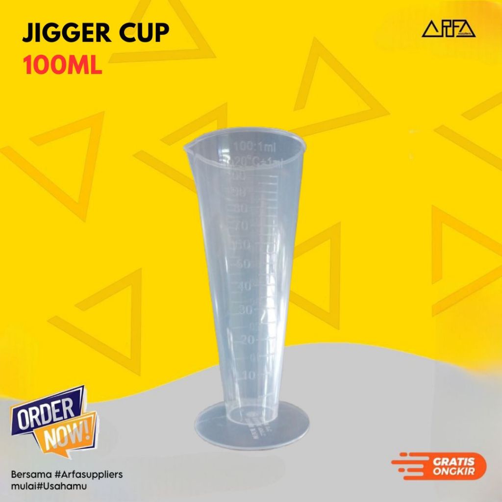 Gelas ukur 100ml jigger measuring cup 100ml plastik