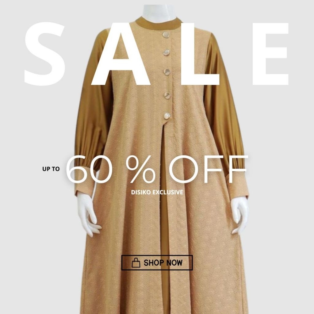 DISIKO EXCLUSIVE Original Dress Muslim Simple Elegant | Gamis Pesta Simple Elegant