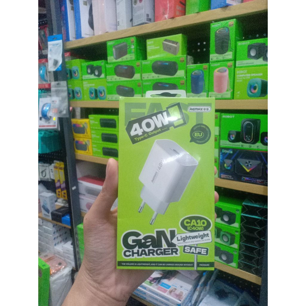 adapter remax gan charger 40watt CA10 fast charging