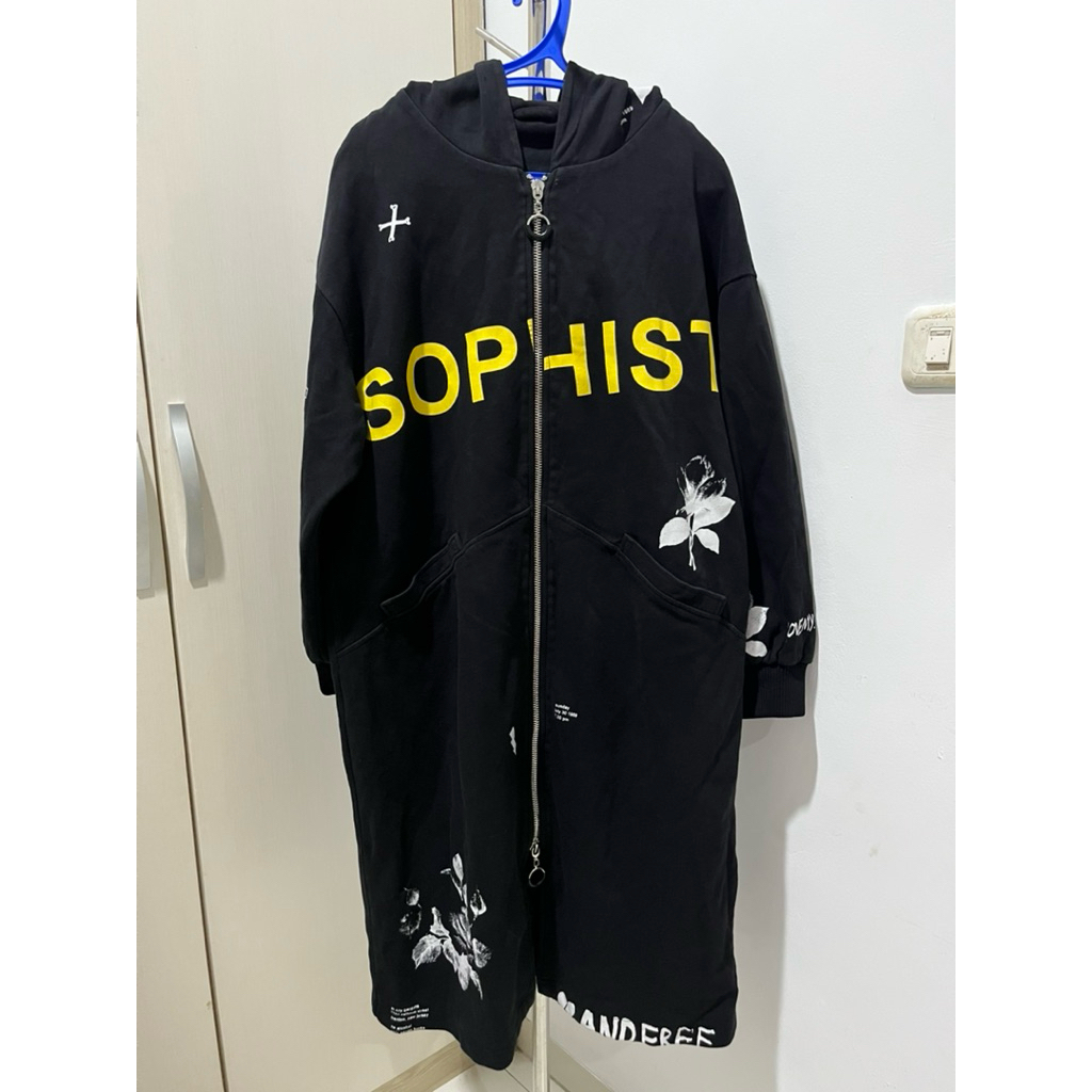 Hoodie Dress Hitam Panjang – Graphic Print