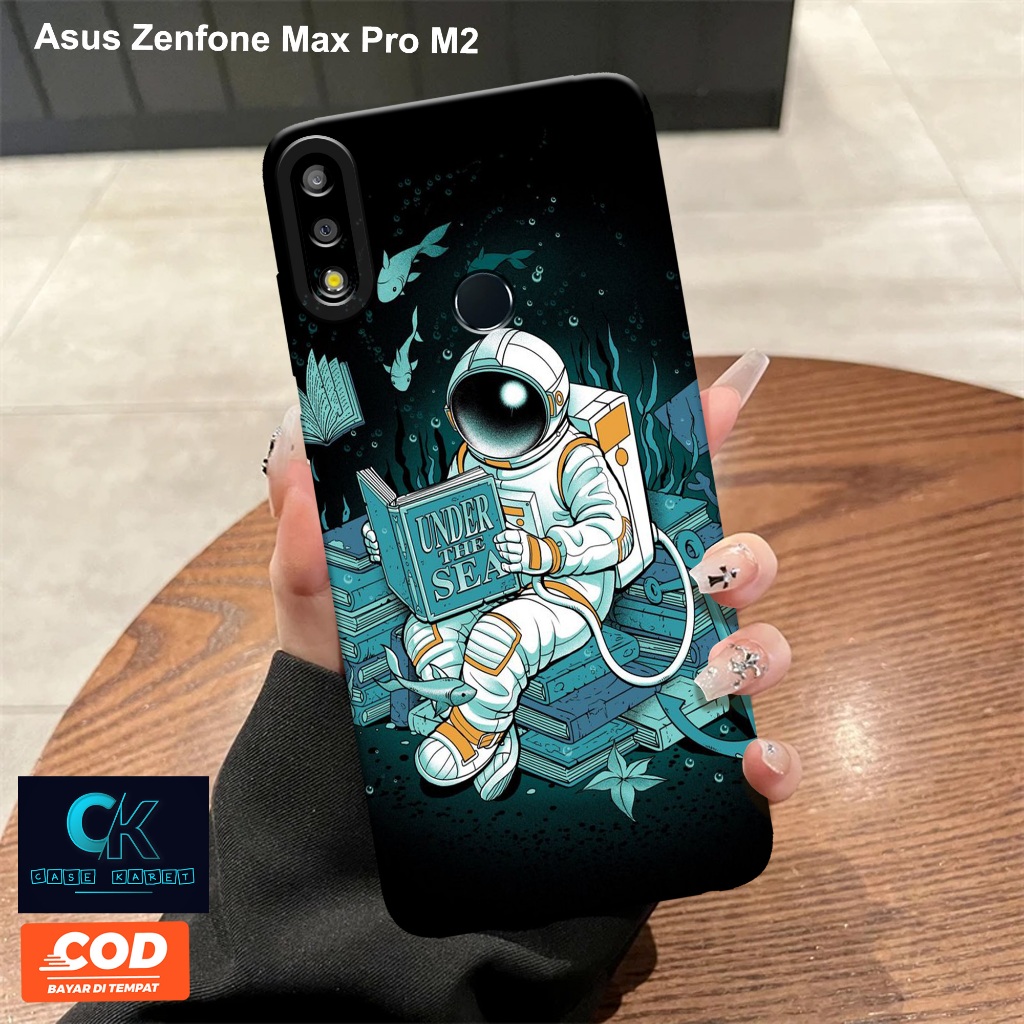 Case Asus Zenfone Max Pro M2 - Casing Astronot - Softcase Candy Case Full Color 3D Silikon TPU