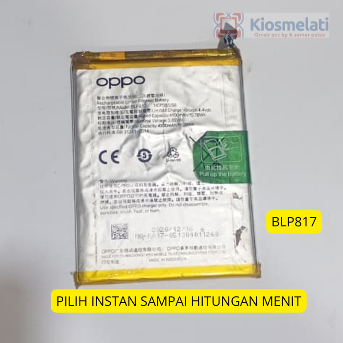 BATERAI OPPO A15 BLP 817 ORI COPOTAN OPPO