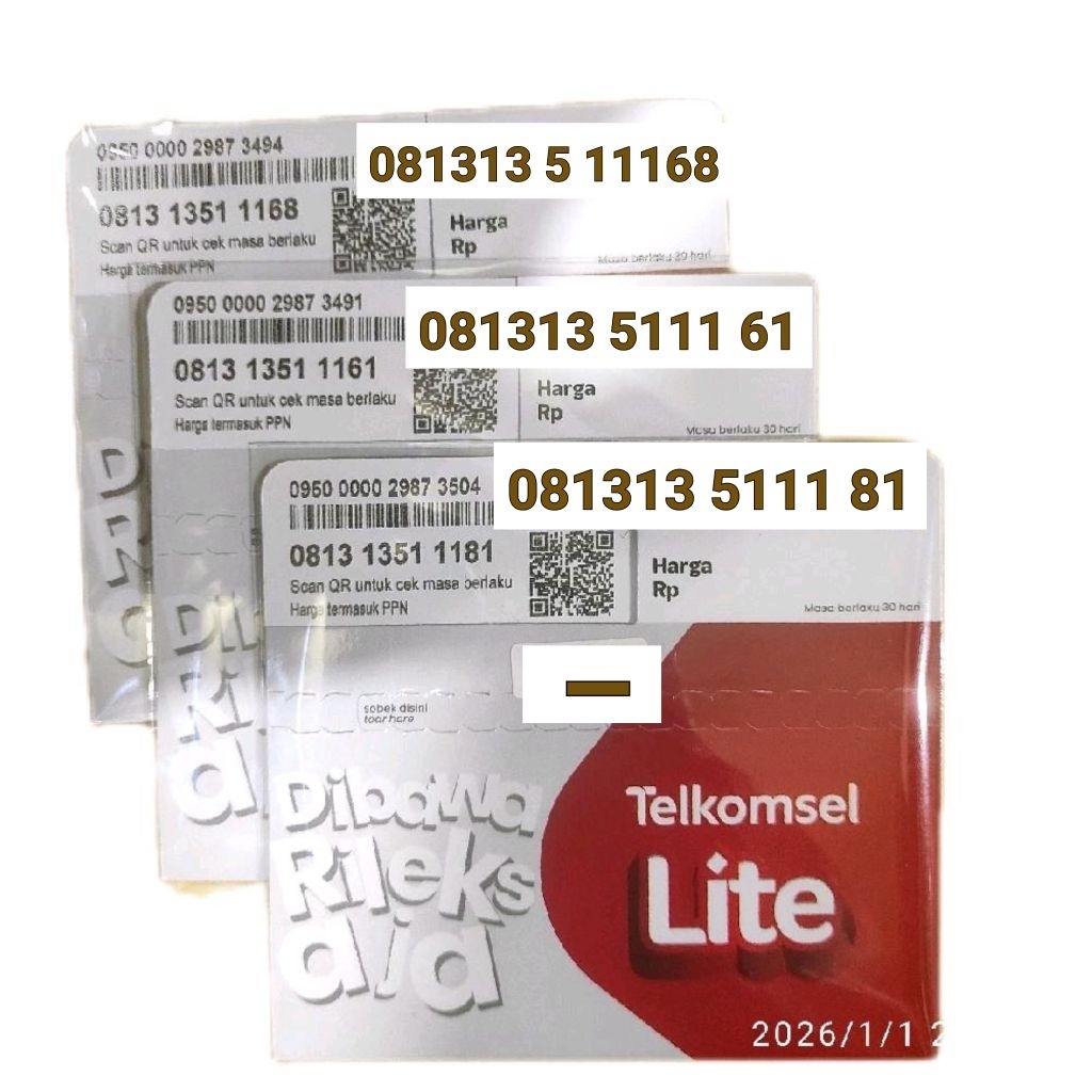 081313-5111 xx -  Perdana Telkomsel simPATI Nomor Cantik Rapi Triple