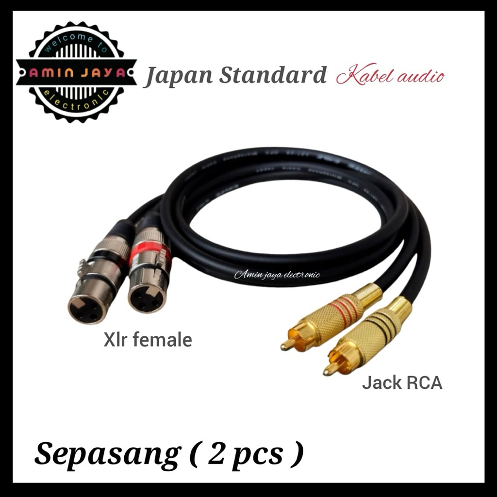 Kabel rca to xlr female / kabel xlr female to rca / kabel mixer ke speaker
