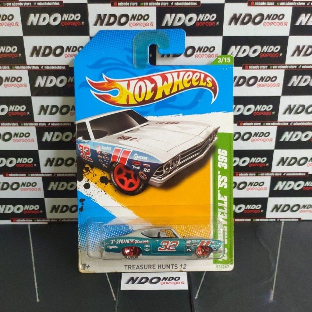 Hot Wheels '69 Chevelle SS 396 Pearl Silver - 2012 Treasure Hunt Reguler