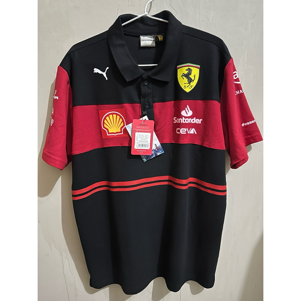 RARE Puma x Ferrari F1 Team - Kaos Polo Puma Ferrari Original Size L BNIB Limited Edition Langka