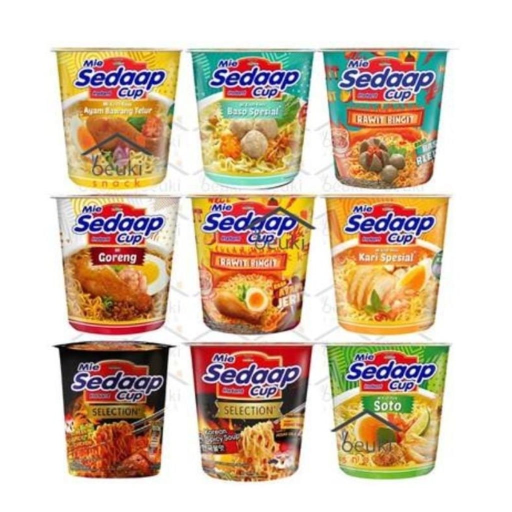 1 DUS MIE SEDAP CUP KUAH GORENG 81Gram isi 12pcs  - Mie Sedap Cup Instan Kuah Goreng Gurih Nikmat