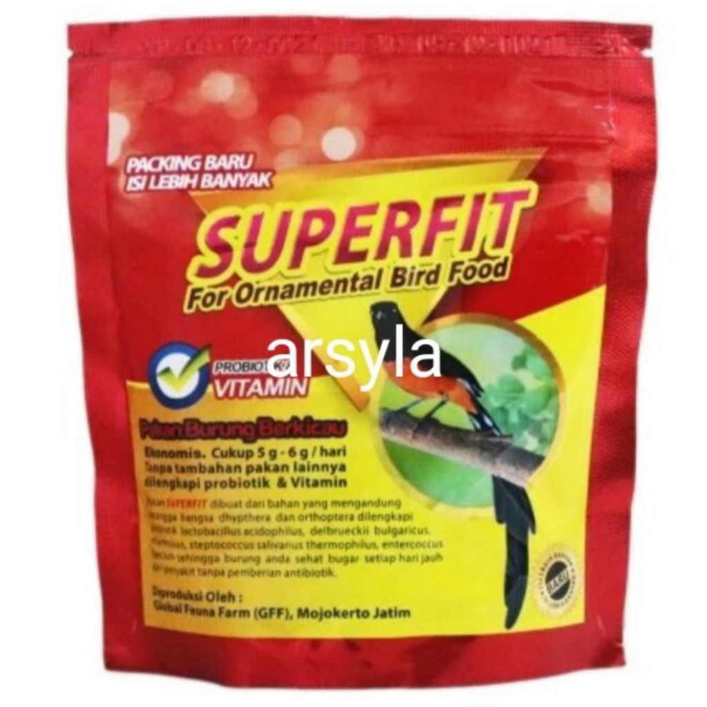 superfit red pakan burung ternak breeding kenari murai Anis 100gram