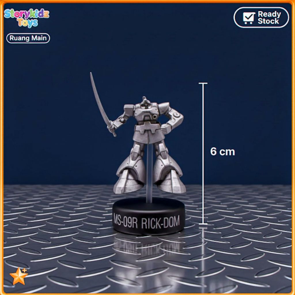 Figure Gundam Mini SD MS-09R Rick Dom Bandai Original Gashapon Loose Pack - Pajangan Meja Robot
