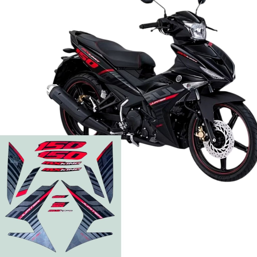 Stiker Striping Lis Body Motor MX-KING 150 2015 Warna Hitam