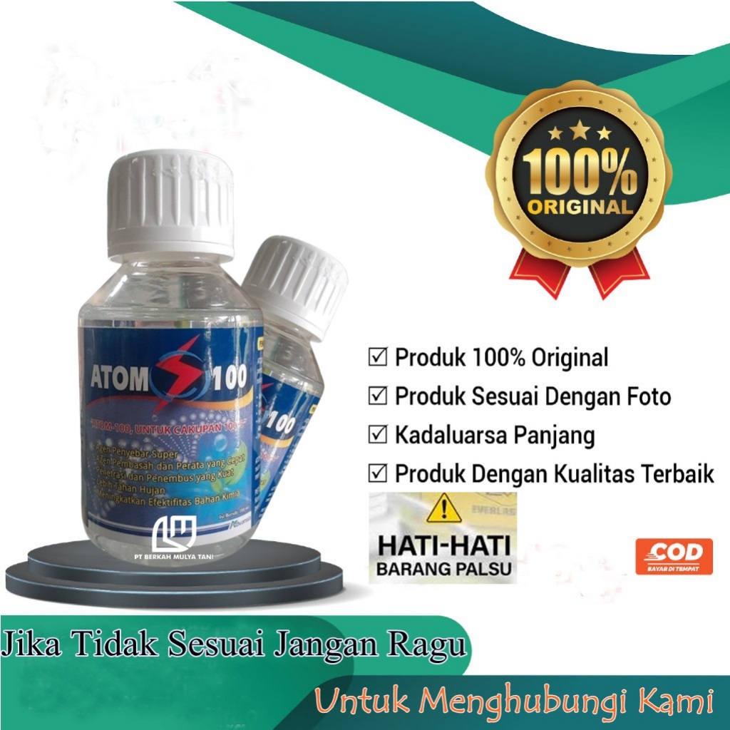 Atom Perekat Perata Pembasah Penembus Pestisida 100ml Original 100%