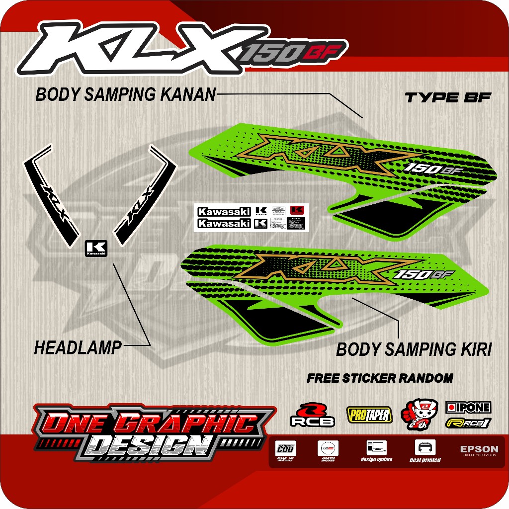 Sticker Stiker Motor Striping KAWASAKI KLX G 2019/2020