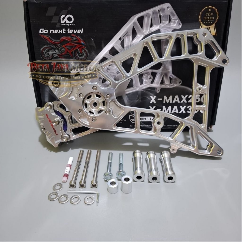 Paketan Swing Arm Kaliper Full Cnc Racepro Xmax 250/300 Arm Kaliper Racepro Gp-2R 2P Rx1 Xmax 250/30