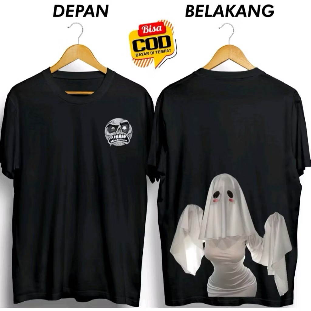 KAOS DISTRO PRIA HANTU KUNTILANAK TOPENG SEKSI DTF