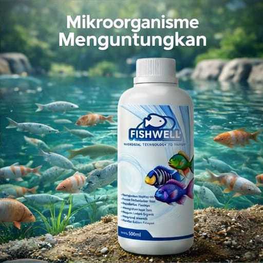 (500ml) Fishwell Bakteri Baik Aquarium Ikan & Kolam Bioflok Nila