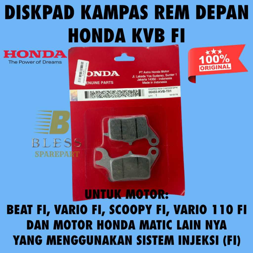 KAMPAS REM DEPAN KODE-KVB BEAT FI /VARIO 110-125 -125-150 LED PRESISI ORIGINAL ASLI