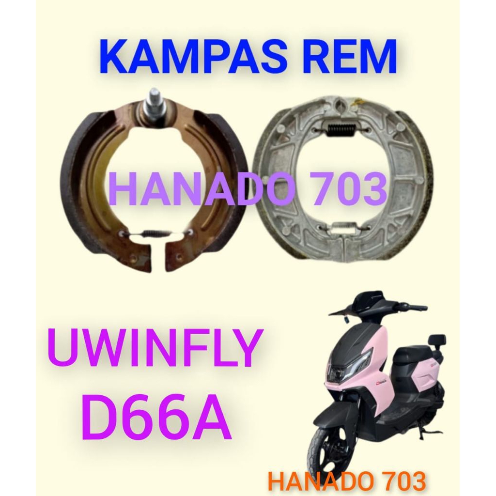 kampas rem sepeda listrik uwinfly D66A kampas rem sepeda listrik uwinfly D 66A