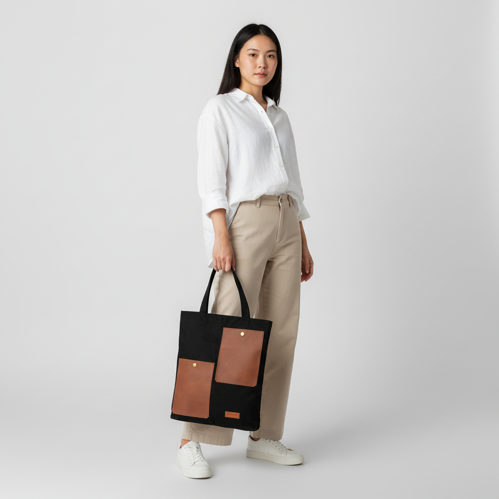 HOT PRODUCT Pamole Totebag Kanvas Totebag Kuliah Totebag Kerja Penutup Resleting Totebag Unisex -