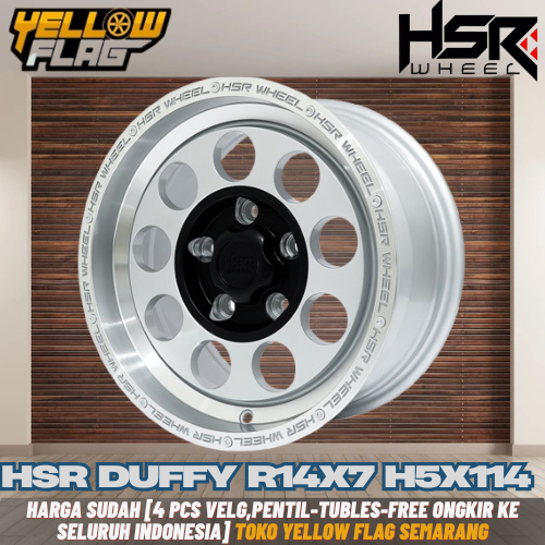 VELG CELONG R14 HSR DUFFY LEBAR 7 PCD 5X114,3 ET20 BUAT APV, GRANMAX, L300 DLL VELG MOBIL RING 14