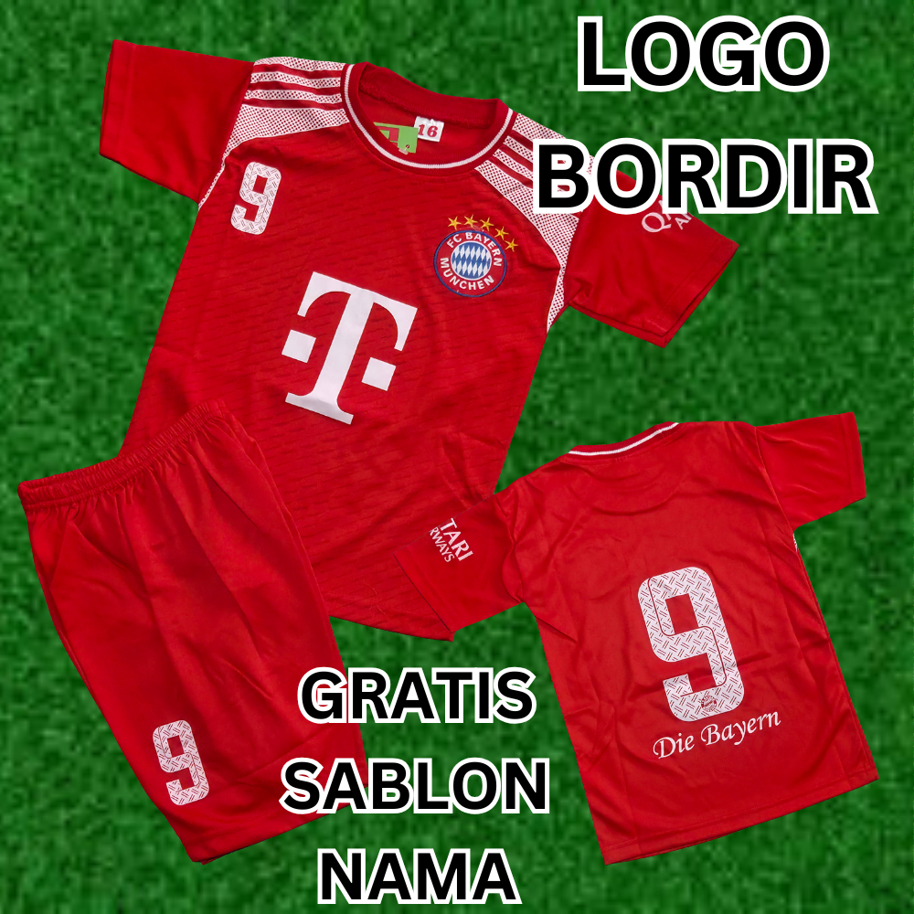 jersey bayern munchen/setelan baju bola anak bayern munchen/baju bola munchen usia 1-12 thn