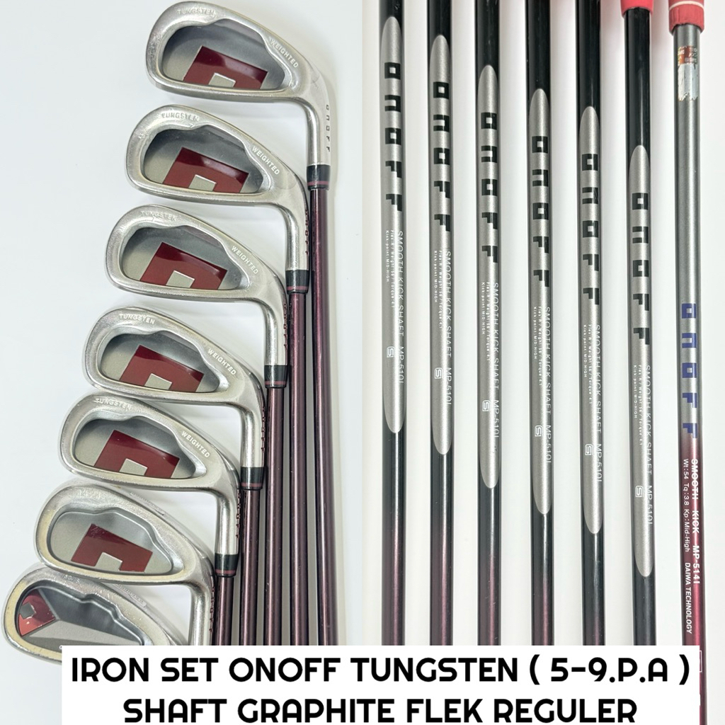 Iron Set Golf Man Daiwa ONOFF Shaft Graphite Flek Reguler Bekas Original - Stick Golf Iron Set Golf 