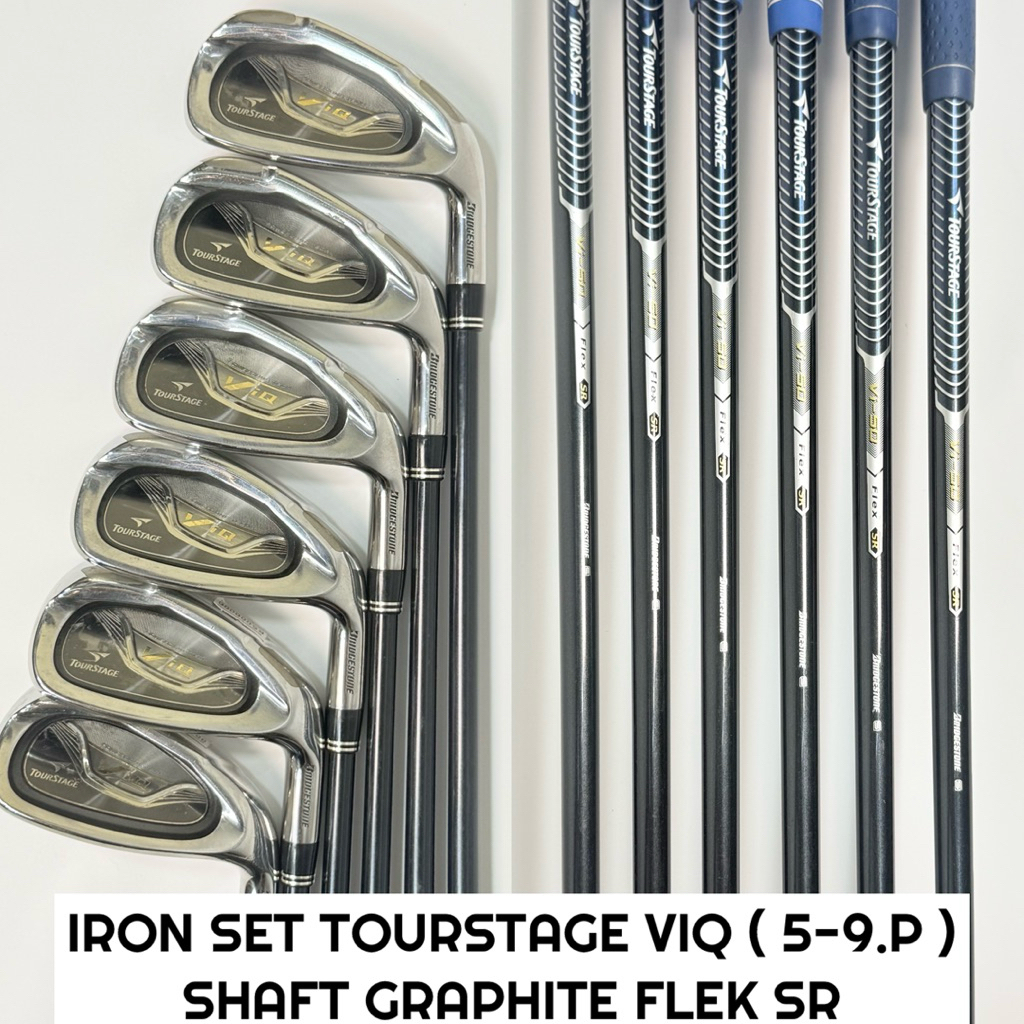 Iron Set Golf Bridgestone Tourstage Viq Shaft Graphite Flek SR Bekas Original - Stick Golf Iron Set 