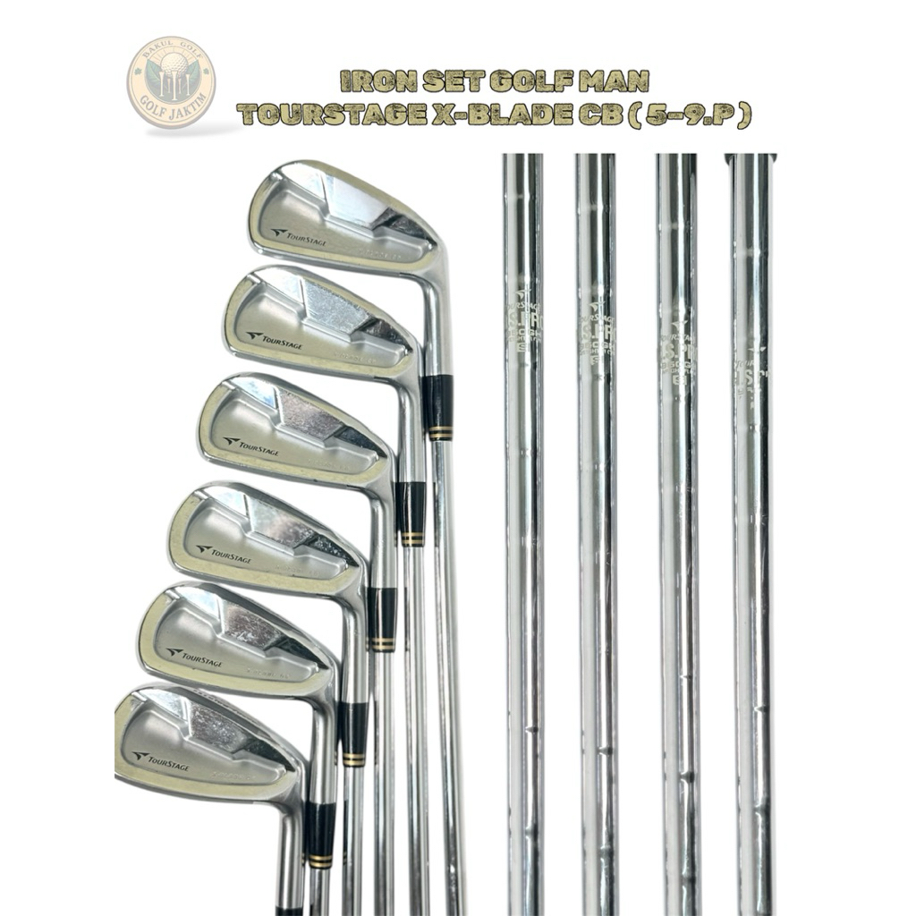 Stick Golf Iron Set Bridgestone Tourstage X-Blade CB Shaft Steel N.S Pro 950GH Second Original