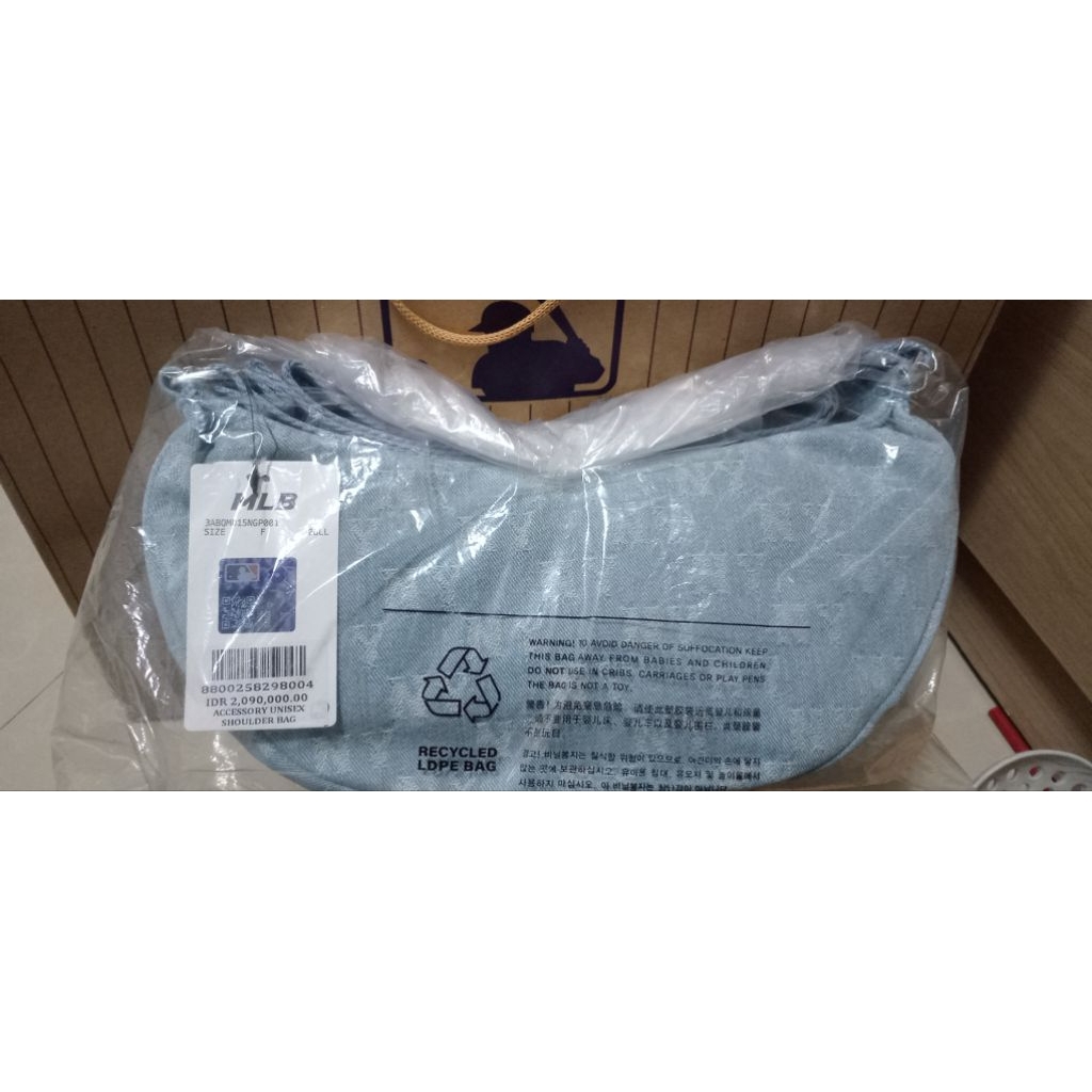 MLB Monogram Denim Sling Bag RARE