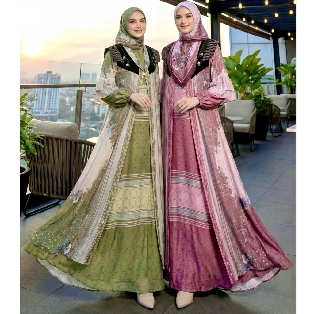 TREVANA GAMIS DRESS SET HIJAB 7411 ORI BY TREVANA