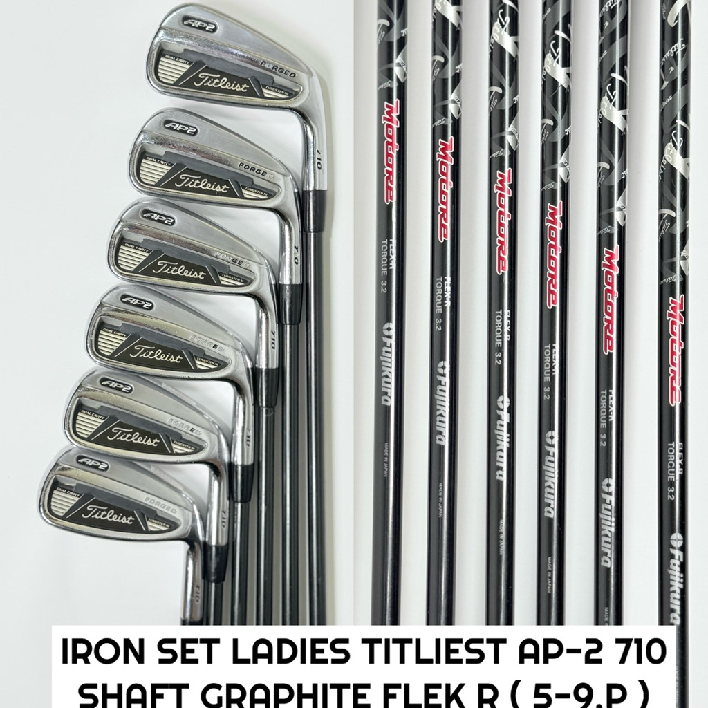 Iron Set Golf Ladies Titleist AP-2 710 Shaft Graphite Flek Reguler Second Original - Stick Golf Iron