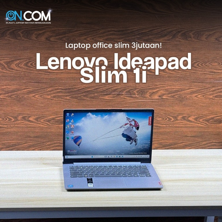 Lenovo Ideapad Slim 1i/Intel Pentium Silver N5030/RAM 4 GB/SSD 256 GB/Garansi Toko 1 Bulan