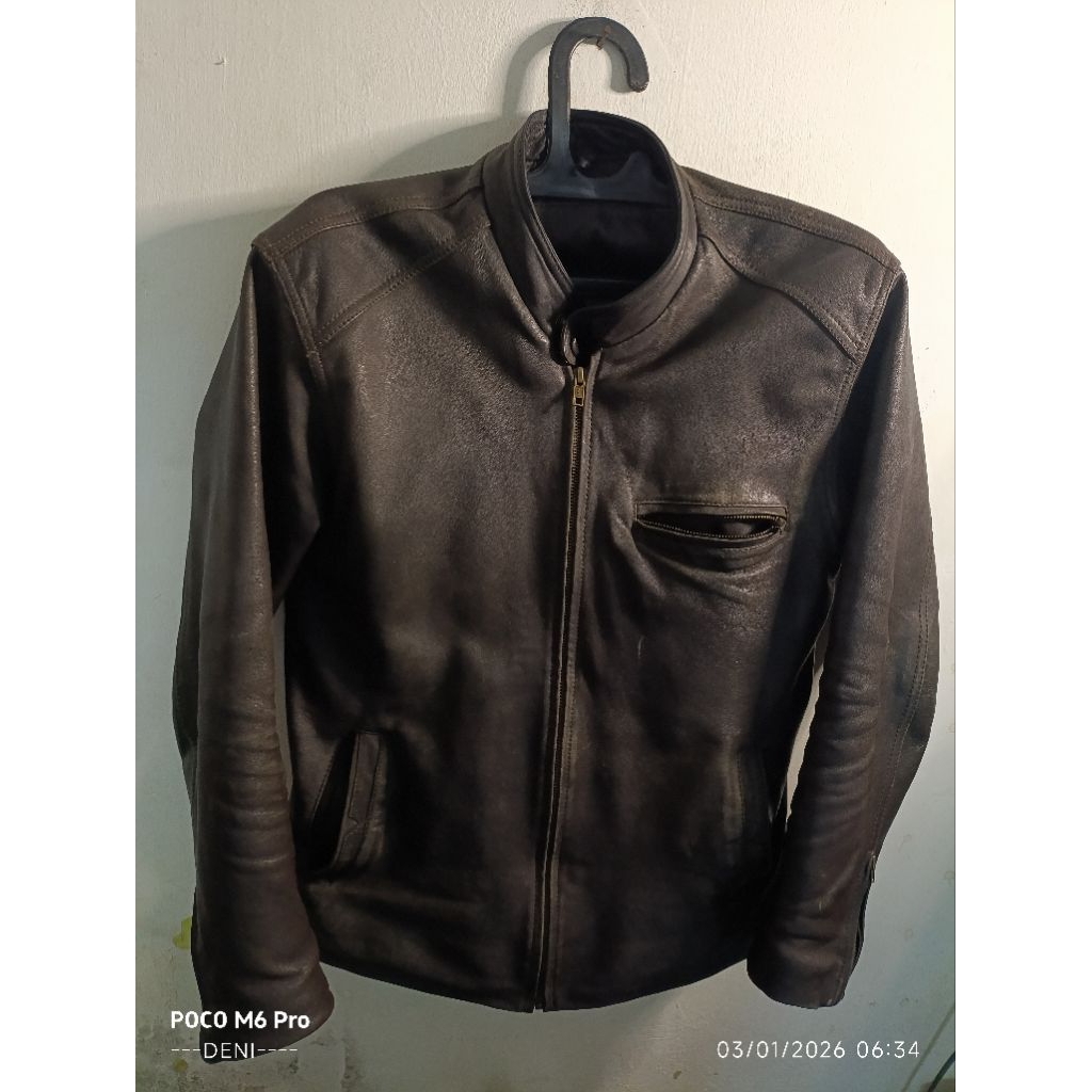 jaket kulit domba second original  L