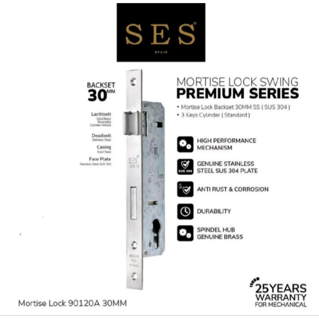 Mortise Lock/SES/Body Kunci Pintu/